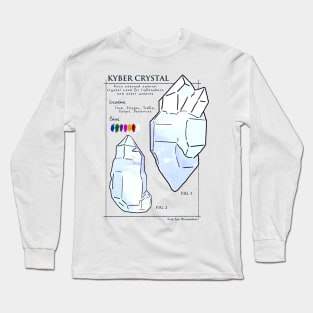 Kyber Crystal Science Illustration in White Long Sleeve T-Shirt